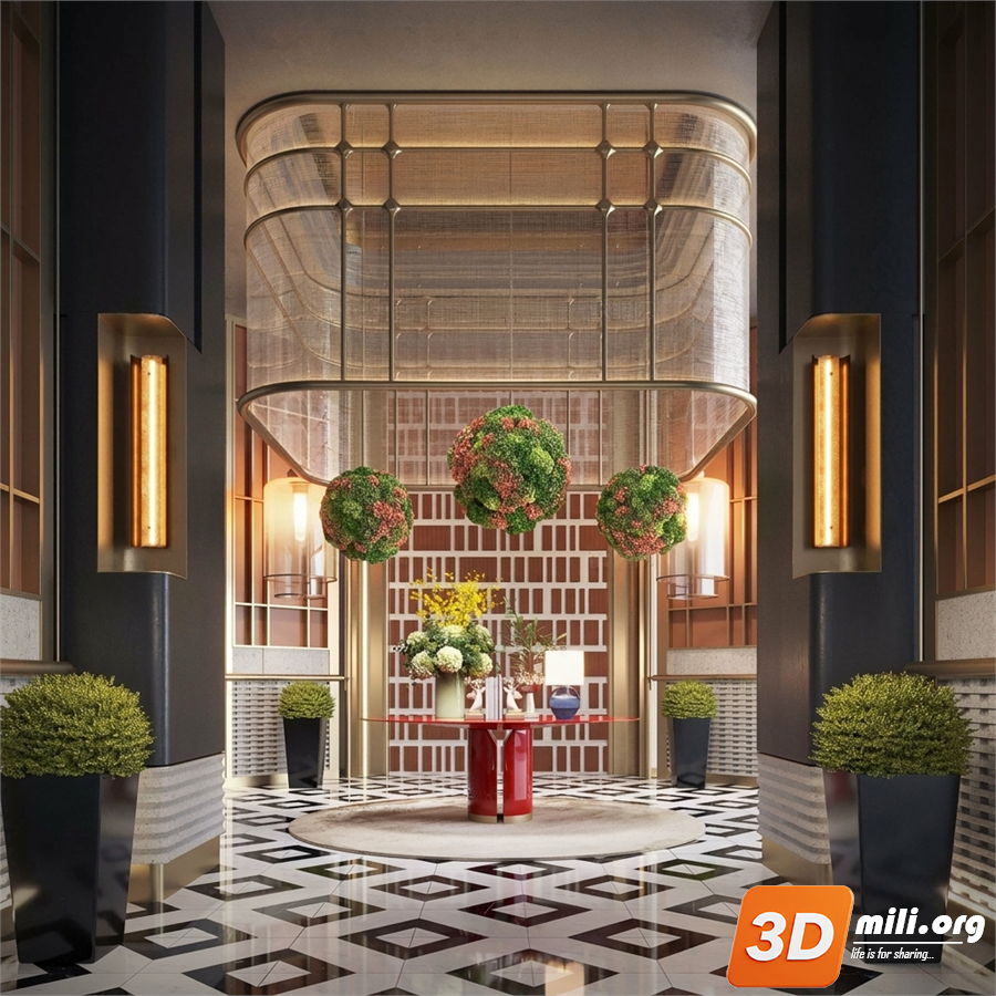 Lobby Decoration Skp Files 